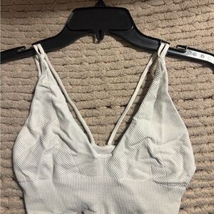 Women's Gray Ribbed Bralette